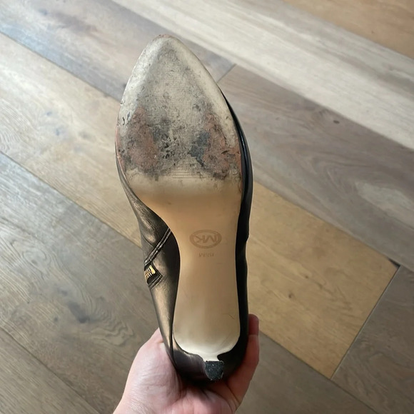 Michael Kors Hayley Black Boots Knee High MK Platform Size 8.5 - Picture 14 of 16